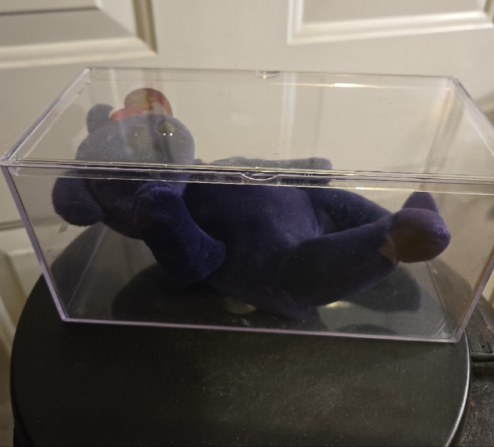 TY Princess Purple Plush Bear w/ Plastic Case Extremely Rare - Picture 4 of 12